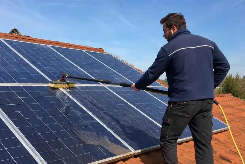 Nettoyage et entretien de panneaux solaires à Treilles